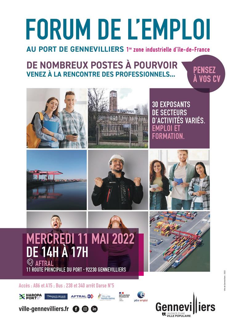 Forum de l'emploi du port de Gennevilliers du 11 mai 2022